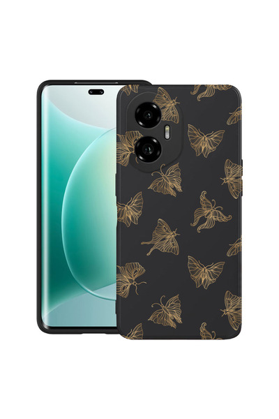 bestcase Carcasă ultra subțire TPU pentru Honor 300, fluture auriu, 2052017 B...