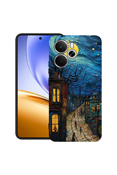 bestcase Carcasă ultra subțire TPU Mat pentru Realme 14T, Van Gogh City Life, 2052006 B 1282