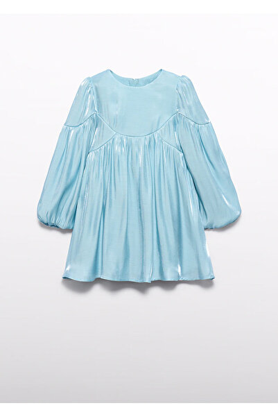 Abel & Lula ABEL& LULA AQUA MAVİ İÇİ PENYE ASTARLI KIZ ÇOCUK ELBİSE (04-08 YAŞ ARASI BEDENLER) - MAVİ