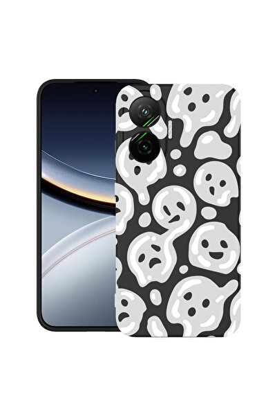 bestcase Carcasă ultra subțire TPU pentru Poco F7, gri acid smiley, 2052009 B...