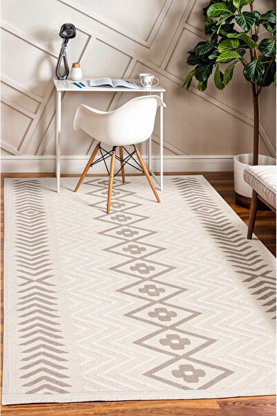 Aden Lima Pamuk Dokuma Halı |Kaymaz Tabanlı |Makinede Yıkanabilir Modern Halı...