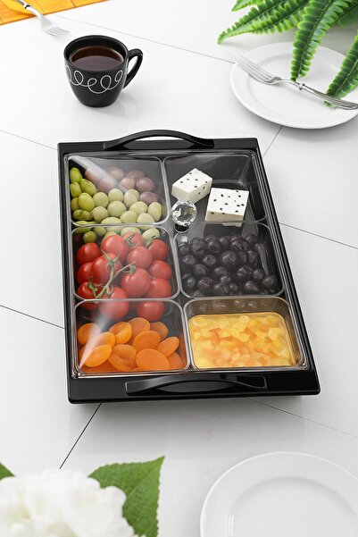 EWs Matte Black Acrylic Palace Breakfast Set 13 Pieces