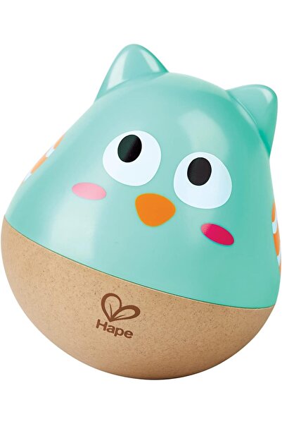 Hape Owl Musical Wobbler - Red | Musical Toy for Babies | Soothing Tinkling Sound & Cute Wobbling Ac