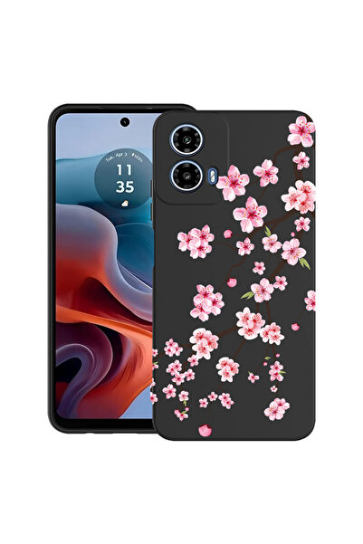 bestcase Carcasă ultra subțire TPU pentru Motorola Moto G45, cireș japonez, 2...