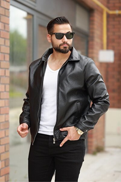 BASEL.CO Δερμάτινο μπουφάν με εξαιρετικά ελαφριά επένδυση