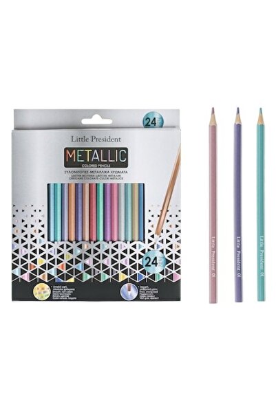 SHOPIENS Metallic Colored Pencils Set 24 Pieces