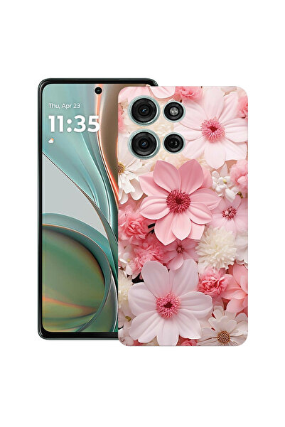 bestcase Carcasă ultra subțire din TPU pentru Motorola Edge 50, margaretă roz...