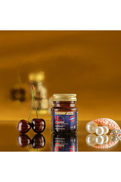 Nutraxin B12 Vitamin 1000 Mcg Cherry Flavored 60 Sublingual Tablets (2Pcs) + 100 ml Facial Cleansing Gel Gift