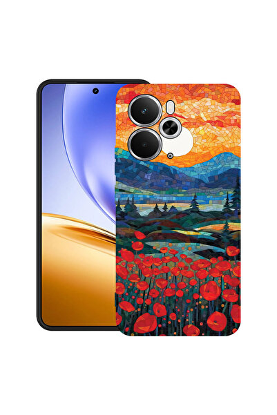 bestcase Carcasă ultra subțire TPU Mat pentru Realme 14T, maci în apus de soa...