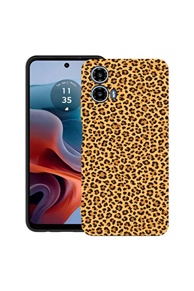 bestcase Carcasă ultra subțire din TPU pentru Motorola Moto G45, model leopar...
