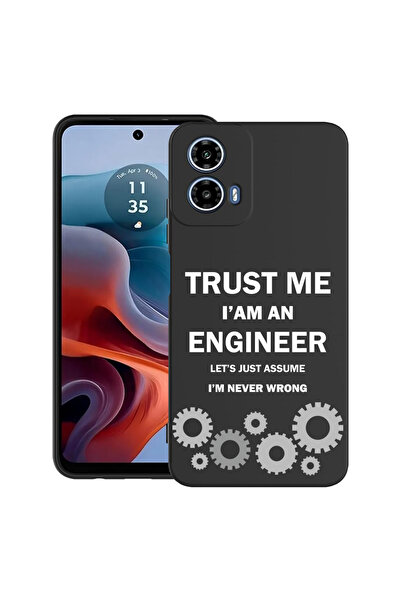 bestcase Carcasă ultra subțire din TPU pentru Motorola Moto G45, Sunt inginer...