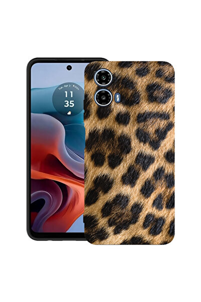 bestcase Carcasă ultra subțire din TPU pentru Motorola Moto G45, model leopar...