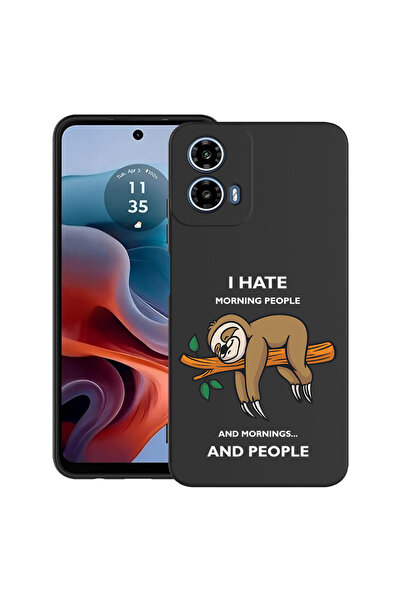 bestcase Carcasă ultra subțire din TPU pentru Motorola Moto G45, I Hate Morni...