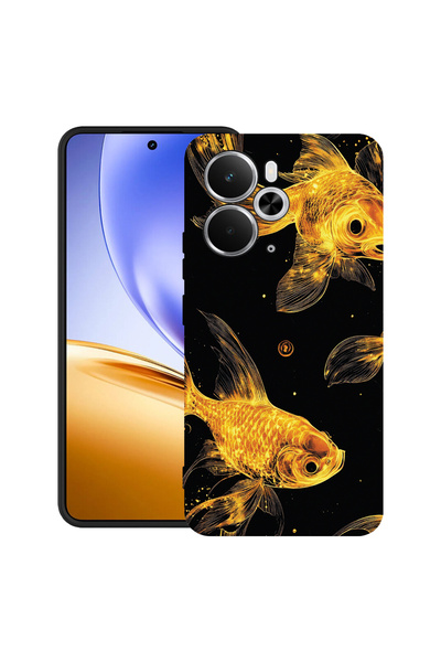 bestcase Carcasă ultra subțire TPU pentru Realme 14T, Gold Fishes, 2052006 B ...