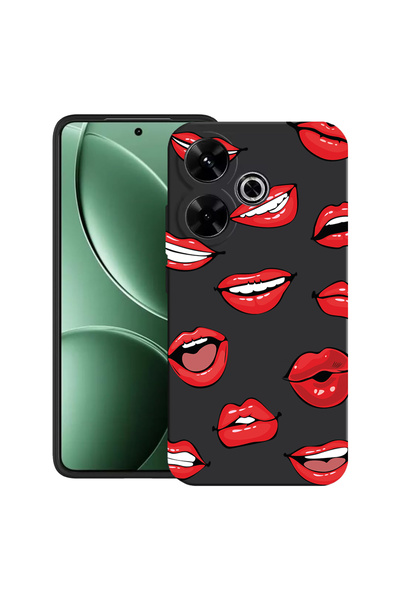 bestcase Θήκη TPU εξαιρετικά λεπτή για Xiaomi Redmi 13x, Lips - μοτίβο φιλιού...