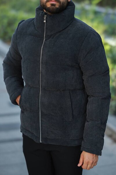 BASEL.CO Φουσκωτό βελούδινο μπουφάν Basic