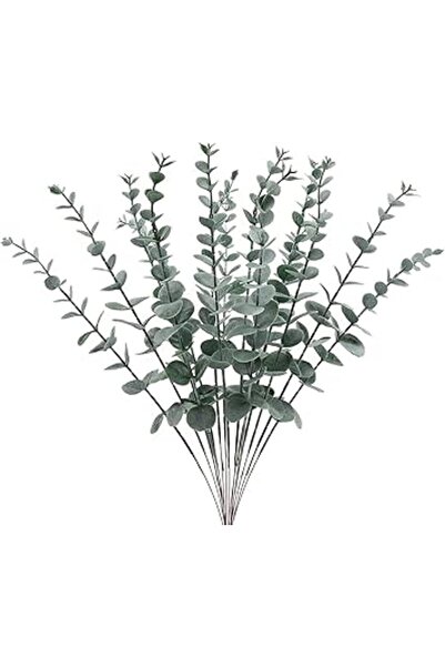 Generic AMOSTBY 12 قطعة من جذع الأوكالبتوس الاصطناعي للديكور، وأوراق الأوكالب...