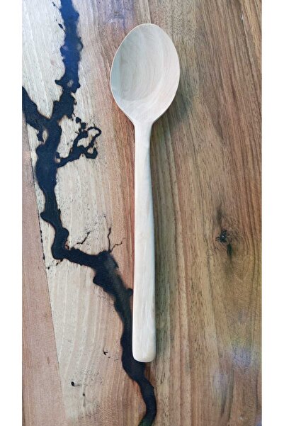 SUR AHŞAP EPOKSİ ŞİMŞİR AĞACINDAN EL YAPIMI ORGANİK YEMEK KAŞIĞI - 20 cm - (1...