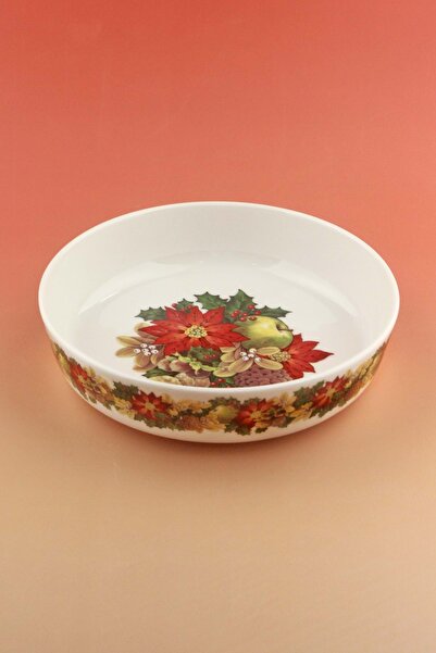 Bursa Porselen Dekor Fruit Flowers Porcelain Salad Bowl
