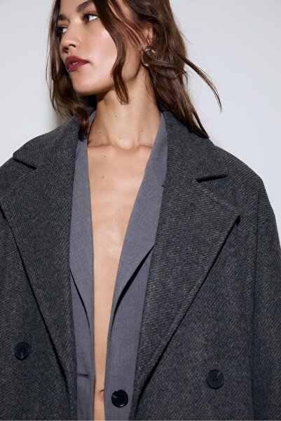 Stradivarius Oversize uzun kaban