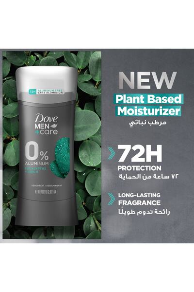 Dove Men+Care Anti-Perspirant Deodorant Stick Eucalyptus + Birch with Moisturizer 72H Protection