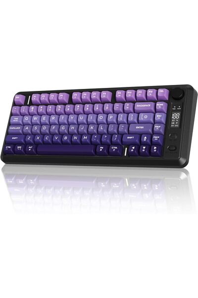 Sarftech Freewolf M75 Kablosuz BT+2.4Ghz Oled TFT Ekranlı Membran Reinbow Aydınlatmalı Gaming Oyuncu Klavye