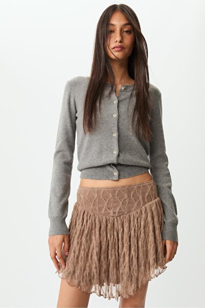 Stradivarius Dantel mini etek