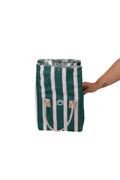 PEPPYTHINGS Space Colorful Striped Thermal Lunch Bag