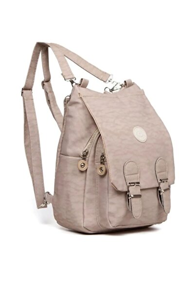 Zealous Γυναικείο μπεζ ύφασμα Kipling Γυναικείο σακίδιο ώμου και πλάτης