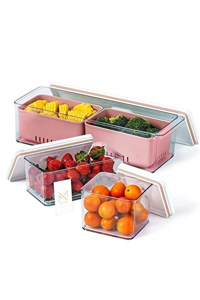 Generic حاويات تخزين طعام محكمة الإغلاق بأغطية مانعة للتسرب - منظم مطبخ سعة 1...