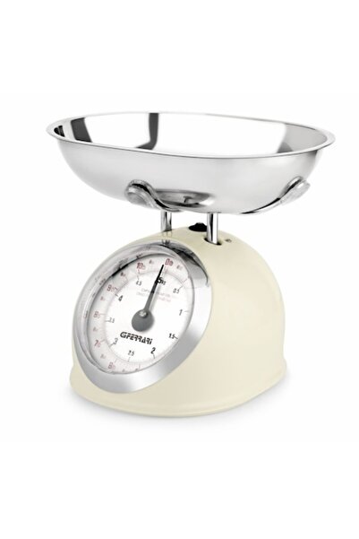 G3ferrari Mechanical Kitchen Scale, G20003, with Bowl, White