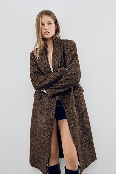 Stradivarius Oversize balıksırtı kaban