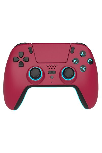 FREAKS AND GEEKS Trade Invaders Wireless Bluetooth Controller For PS5 LED Cherry Red