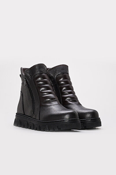 Ayakkabıhane Fur Inside, Genuine Leather Outside, Brown Unisex Classic Boots Ah08770112412602429