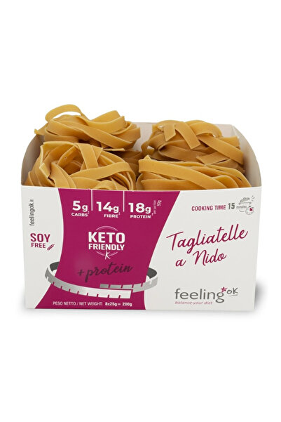 Keto Tagliatelle Makarna Ketojenik, Vegan Düşük Karbonhidratlı (200gr)