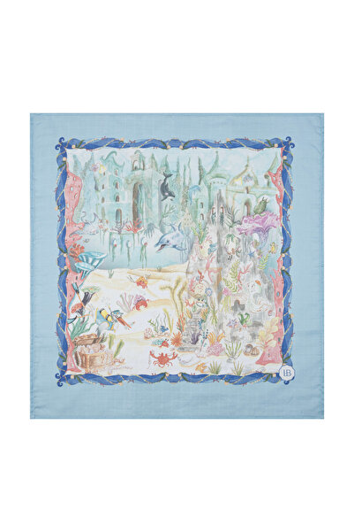 Lil Bug %100 Pamuk Müslin Örtü - Atlantis / Lacivert