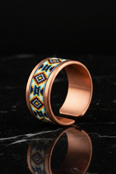 OSMANLI GÜMÜŞ Women's Copper Ring - Polka Model Special Edition Ring