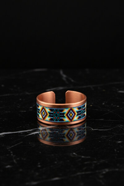 OSMANLI GÜMÜŞ Women's Copper Ring - Polka Model Special Edition Ring