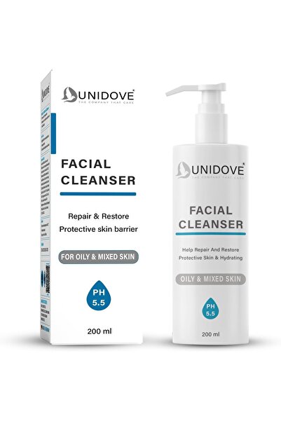 UNIDOVE غسول للوجه للبشرة المختلطة والدهنية، 200 مل