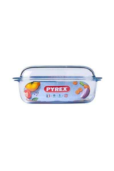 Pyrex Vas dreptunghiular termorezistent cu capac 6,5 l ESSENTIALS