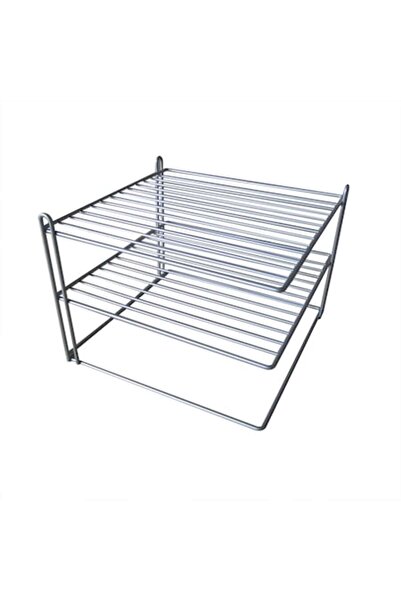 SHOPIENS Ράφι πιάτων, Μεταλλικό, 25 x 25 x 19 cm, Γκρι