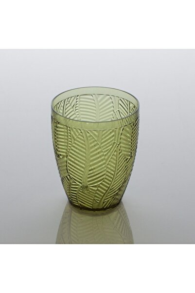 SHOPIENS Plastic Glass Shopiens®, Green, Tropical Leaf Model, 475 ml