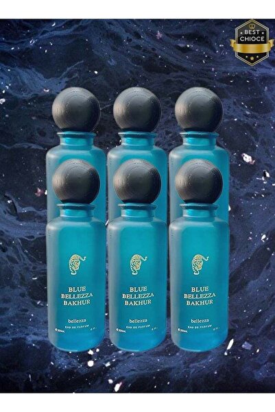 BELLEZA 6 قطع عطر وبخور أزرق 200 مل