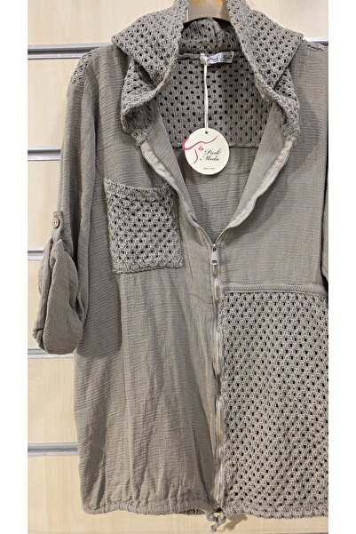 Park Moda Памучно яке с качулка от мрежа