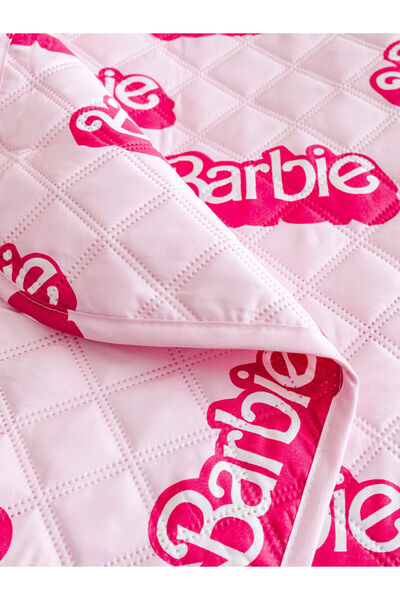 LC Waikiki Stilinizi Bize Bırakın | Barbie Baskılı Tek Kişilik Yatak Örtüsü 160x220 cm