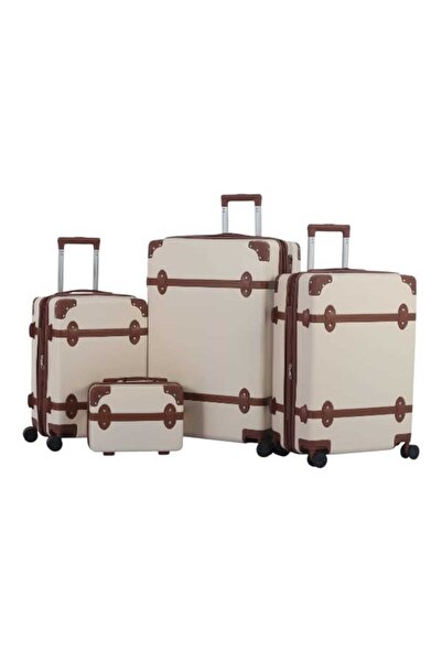 AVIATOR طقم حقائب سفر كلاسيكي فاخر - 4 قطع - مصمم ليجمع بين سحر الماضي وراحة الحاضر