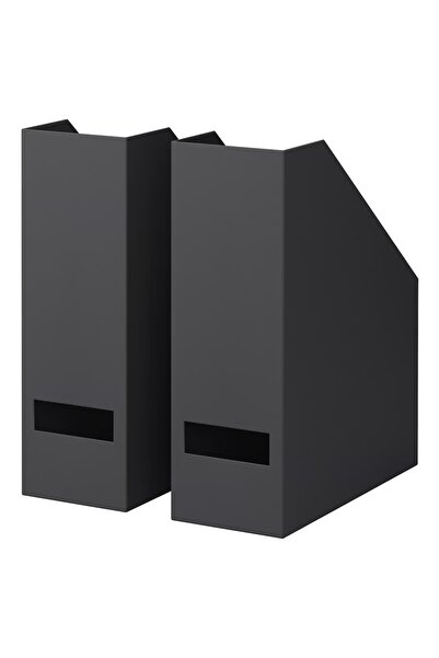 SERNET Tjena Siyah 2 Adet Dosyalık Magazinlik Kutu Klasör Evrak Dergi Dosyası