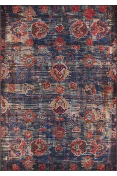 ARTLOOP Soul Etnik Desenli Dokuma Taban Dekoratif Lacivert Halı AL 111