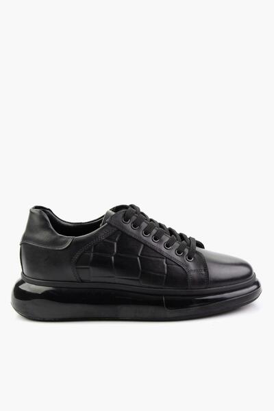 Bambi Siyah Leather Erkek Sneaker E01401099841