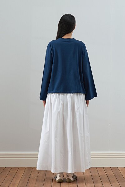 Ceylan Otantik Μπλε ναυτικό κεντημένο κορμάκι